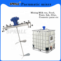 Mélangeur pneumatique SPRALL pour conteneur IBC industriel, agitateur pour baril de 1000 L, mélangeur pour réservoir IBC