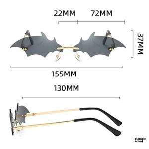 Hot Sale on Gothic Style Bat Wing Sunglasses Fashion Sunglasses UV400 Protection for Parties and Events Available For Sale - Product Image 3
