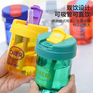 Vaso de Plástico Tiannuo con Doble Tapa, Libre de BPA, Portátil, para Estudiantes, Regreso a Clases - Product Image 2