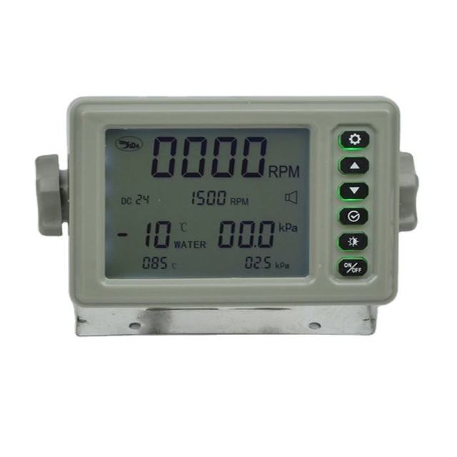 Yida YD-3S LCD Display Plastic Control Unit Marine Vessel Diesel Engine Monitor 18~36V DC24V 0.1 Accuracy 205x145x90mm 160mA