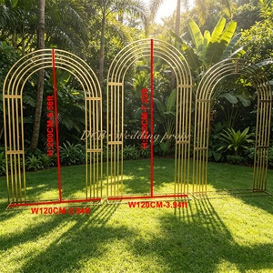 DKB Detachable Metal Arch Backdrop Stand Silk <b>Flowers</b> for Birthday Events Indoor/Outdoor <b>Balloon</b> Arch Video Background Rental - Product Image 2