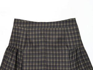 Mini-<span class=keywords><strong>jupe</strong></span> décontractée à la mode pour femmes, avec fermeture éclair, imprimé à <span class=keywords><strong>carreaux</strong></span>, bas en dentelle, couleur grise - Product Image 5