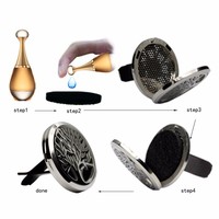 Cheval en cours d'exécution 30mm aromathérapie voiture désodorisant en acier inoxydable voiture diffuseur évent Clip médaillon rafraîchissant porte-parfum cadeau