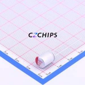 ตัวเก็บประจุแบบแข็งชนิด Through hole (THT) รุ่น SPZ1EM221F11O00RAXXX ขนาด D8xL11 มม. 220uF 20% 25V 2.55A 100kHz - Product Image 1