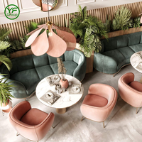 Canapé de restaurant de luxe sur mesure en gros, mobilier de restaurant, ensembles de sièges de banquettes avec base en acier inoxydable pour hôtel et café