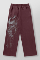 Pantalon de sport décontracté imprimé pour homme, style Hip-Hop American Vintage, pour le fitness et la tenue urbaine, taille mi-haute élastique, en tissu peigné délavé à l'acide