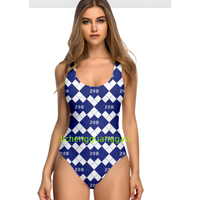 Maillots de bain pour femmes de la sororité ZPB Zeta Phi Beta, maillot de bain une pièce amincissant, maillot de bain uni, col rond, dos bas