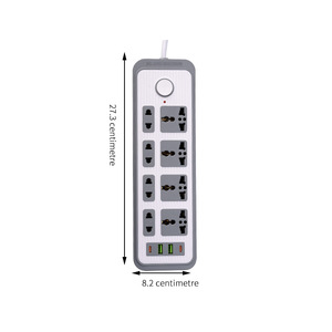 Tira de alimentación universal personalizada recién llegada con 3-5 salidas, 2 USB y 2 tipo C, cable de extensión de 2M tira de alimentación de voltaje estabilizado - Product Image 4