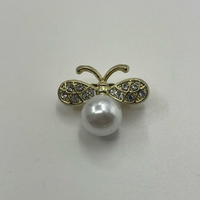 Breloques en métal en forme d'abeille avec perles et strass, anti-corrosion, fourniture en gros de composants pour accessoires de mode et vêtements