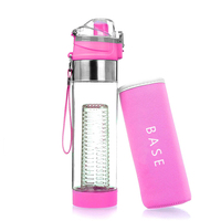 Bouteille d'eau potable en plastique étanche de logo d'impression en soie de la marque privée 750ML avec l'infusion de fruits