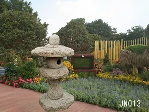हाथ से बनाया JN013 जापानी शैली के लिए सजावट उद्यान और आउटडोर नक्काशीदार पत्थर प्रकाश लालटेन