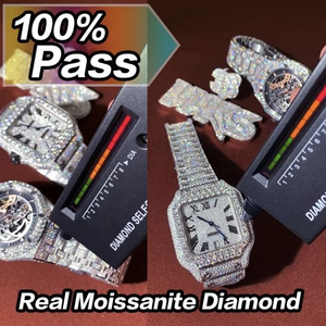 Montre analogique de luxe unisexe personnalisée, édition limitée, style hip-hop, acier inoxydable, or blanc, automatique chinoise ETA Ather - Product Image 6