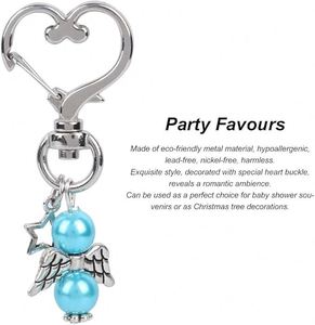 Fast Shipping Birthstone Angel Keychain Bulk Guardian Angel Keyring Wedding Favor Baptism Blessing Gift for Women RTS - Product Image 2