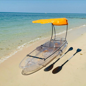 Canoa Popular para 2 Personas con Fondo de Vidrio, <span class=keywords><strong>Kayak</strong></span> Transparente con Accesorios Gratuitos - Product Image 1
