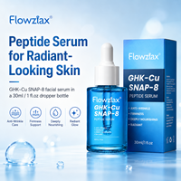 Sérum facial anti-âge et éclaircissant à marque privée avec peptides de cuivre bleu GHK-Cu stimulant le collagène et acide hyaluronique