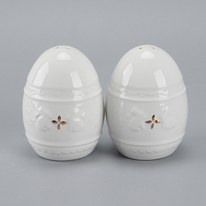 Elegante Tarro <span class=keywords><strong>de</strong></span> Almacenamiento <span class=keywords><strong>de</strong></span> Cerámica Blanca con Forma <span class=keywords><strong>de</strong></span> <span class=keywords><strong>Huevo</strong></span> <span class=keywords><strong>de</strong></span> Pascua, con Adorno <span class=keywords><strong>de</strong></span> Conejo Dorado y Patrón en Relieve - Product Image 6