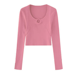 Fabricantes de ropa personalizada Ropa de mujer Jersey Suéter de moda Jersey de punto de manga larga Suéteres de mujer - Product Image 4