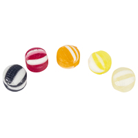 Bonbons durs rayés certifiés Halal : Assortiment de bonbons aux fruits multi-saveurs, vente en gros directe d'usine