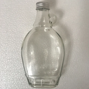 Vente en gros de bouteilles de <span class=keywords><strong>sirop</strong></span> <span class=keywords><strong>d</strong></span>'<span class=keywords><strong>érable</strong></span> de 12 oz, bouteilles de <span class=keywords><strong>sirop</strong></span> <span class=keywords><strong>d</strong></span>'<span class=keywords><strong>érable</strong></span> en verre avec poignée en boucle et bouchons en PE nervurés noirs - Product Image 2