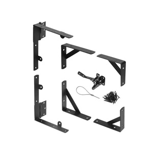 Soportes Triangulares de Metal con Recubrimiento en Polvo, de Precisión, de Una Sola Cara, <span class=keywords><strong>para</strong></span> Estantes Flotantes, Color Negro, Precio al por Mayor - Product Image 2