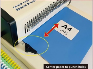 Nanbo H300 Poinçonneuse manuelle pour papier de bureau <span class=keywords><strong>Perforateur</strong></span> à double <span class=keywords><strong>fil</strong></span> pour feuilles mobiles 30 trous - Product Image 5