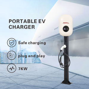 Estación <span class=keywords><strong>de</strong></span> Carga para Vehículos Eléctricos AMPPAL <span class=keywords><strong>de</strong></span> 7 kW, Montable <span class=keywords><strong>en</strong></span> Pared o Suelo, Portátil, para Autos Eléctricos - Product Image 1