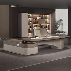 Conjunto de Escritorio Ejecutivo, Muebles de Oficina Modernos Minimalistas, Material de Panel, Herrajes de Alta Calidad, Uso Comercial - Product Image 1