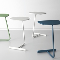Table basse carrée moderne multifonctionnelle pour la maison, le bureau et le salon, design simple, panneau MFC + structure en métal