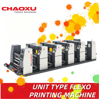 Machine d'impression flexographique à servomoteurs complets de type unitaire Chaoxu pour gobelets en papier, sacs en papier, cartons pré-imprimés
