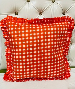 Ruffle <b>Throw</b> <b>Pillow</b> Covers Block Print Farmhouse Floral Hidden Zipper Boho <b>Pillow</b> Case or Cute Outdoor <b>Pillow</b> Case - Product Image 1