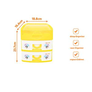 PP Plastic Mini Desktop Modern Eco-Friendly Storage Cabinet 3 <b>Drawer</b> Organizer Flip Top Lid Space Saving Stackable <b>Drawer</b> <b>Unit</b> - Product Image 4
