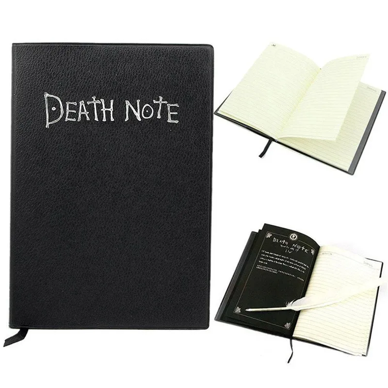 SH214 Anime Death Note dizüstü bilgisayar seti deri günlük koleksiyon ölüm not defteri okul büyük Anime tema yazma dergisi