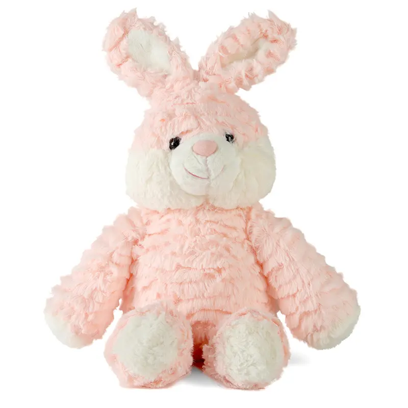 Factory Supply Plush Stuffed Soft Wild Animal Rabbit Squeaky Pet Toy bunny shape plush toy for girls decoration