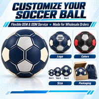 Ballon de football/soccer personnalisé Aiju en PVC, taille 5, cousu à la machine, haute qualité, écologique, durable, léger, pour extérieur