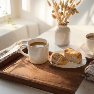 Juego de Bandejas de Madera de Haya Ecológicas al por Mayor, Bandeja para Servir con Logotipo Personalizado, Tabla para Café, Té y Galletas, Tabla para Desayuno Personalizada - Product Image 3