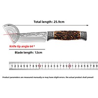 Couteau de boucher Portable à double tête en acier couteau de chef d'abattage de viande à main de haute dureté pour le camping en plein air en acier au carbone