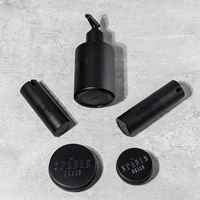 30g 50g 60g 100g 120g pot en aluminium noir mat argenté contenant de cire pour cheveux pommade boîte en aluminium pour crème à barbe