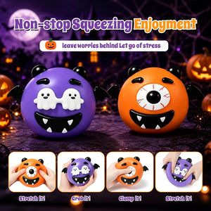 Nouveau jouet sensoriel anti-stress à presser, souple et malléable, à rebond lent, pour Halloween, avec fonction de transformation de visage de chien DIY - Product Image 4