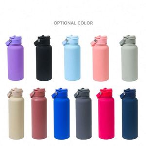 Logo personnalisé 32 Oz Fiole à vide isolée en acier inoxydable avec revêtement en poudre Bouteilles d'eau portables - Product Image 2