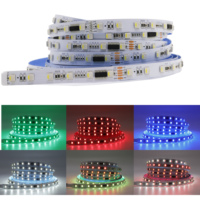 Bande lumineuse LED à pixels adressables 5050 RGBWIC, 60 LED, flexible, programmable, intelligente, pour décoration intérieure