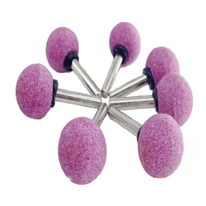 High Quality Pink Ceramic Ball Shape Abrasive Mounted Point Stone 6mm Dia Shank Abrasive Ceramic Grinding Head