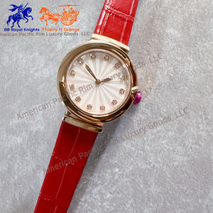 Montre-bracelet de luxe à quartz BVGRI pour femme, étanche, bracelet en cuir, cadran ovale en alliage et verre, aiguilles tendance, mouvement Ronda, idéale pour les affaires - Product Image 3