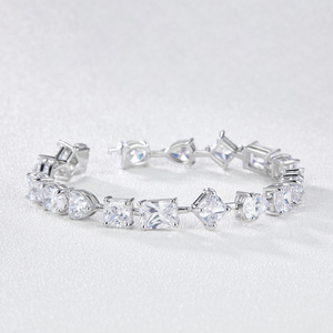 Bán buôn 925 Sterling bạc tim cắt tạo ra moissanite Cưới Đính Hôn Vòng đeo tay thời trang quyến rũ <span class=keywords><strong>Bangle</strong></span> - Product Image 2