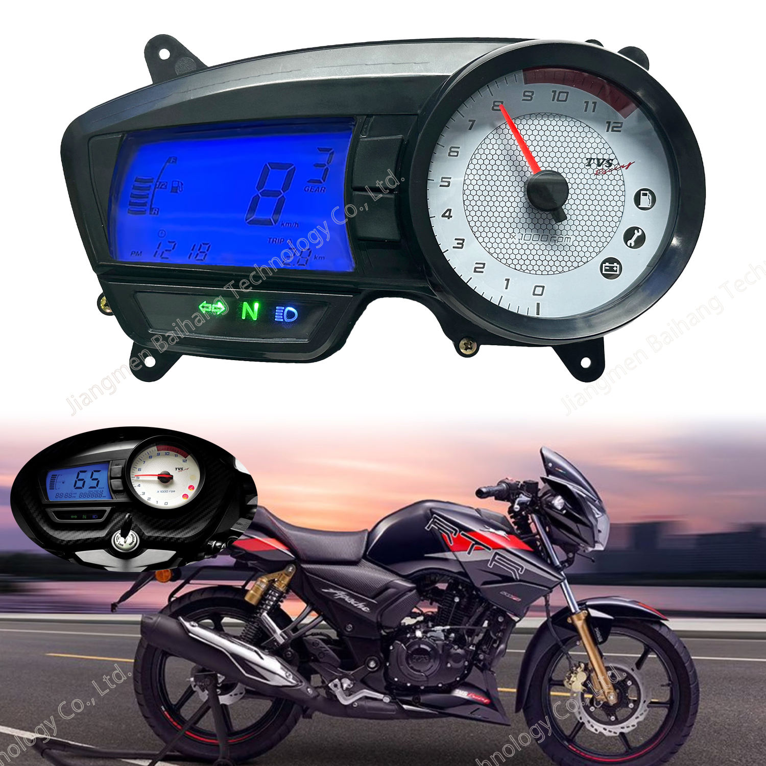 Speedometer Tvs Apache Rtr 180 Max Speed Pricol Digital