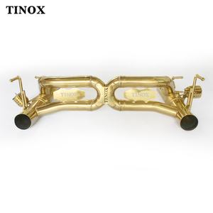 Échappements Catback Valvetronic haute performance en titane édition or personnalisés pour Ferrari 488 - Product Image 3