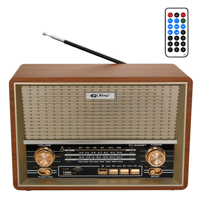 Retro  Speaker, Elderly Multi-functional Portable Wooden Single-channel Radio Stereo System