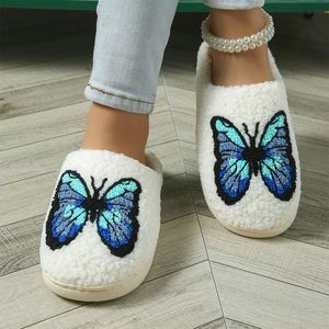 Autumn <strong>and</strong> Winter Women's Plush Slippers Indoor Home Material Anti Slip Sole Christmas Style Cotton Shoes Couple Slippers - Product Image 4