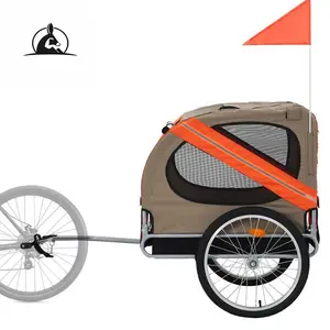 IRONDONKEY Large Pet Bicycle Trailer Cat and Dog Cart Travel Trailer for outdoor bike