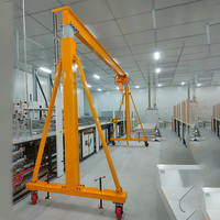 Nouvelle conception réglable 1 2 5 10 tonnes petite grue à portique portable avec palan électrique