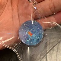 Nouvelle figurine anti-stress en caoutchouc thermoplastique en forme de poisson rouge Ocean Planet avec paillettes, jouet de décompression, breloque de sac et pendentif